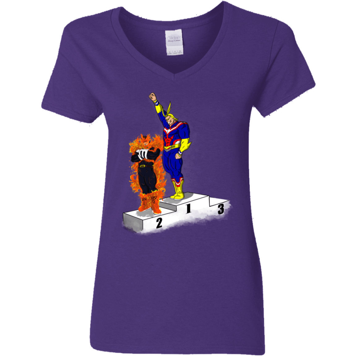 T-Shirts Purple / S Number One Women's V-Neck T-Shirt