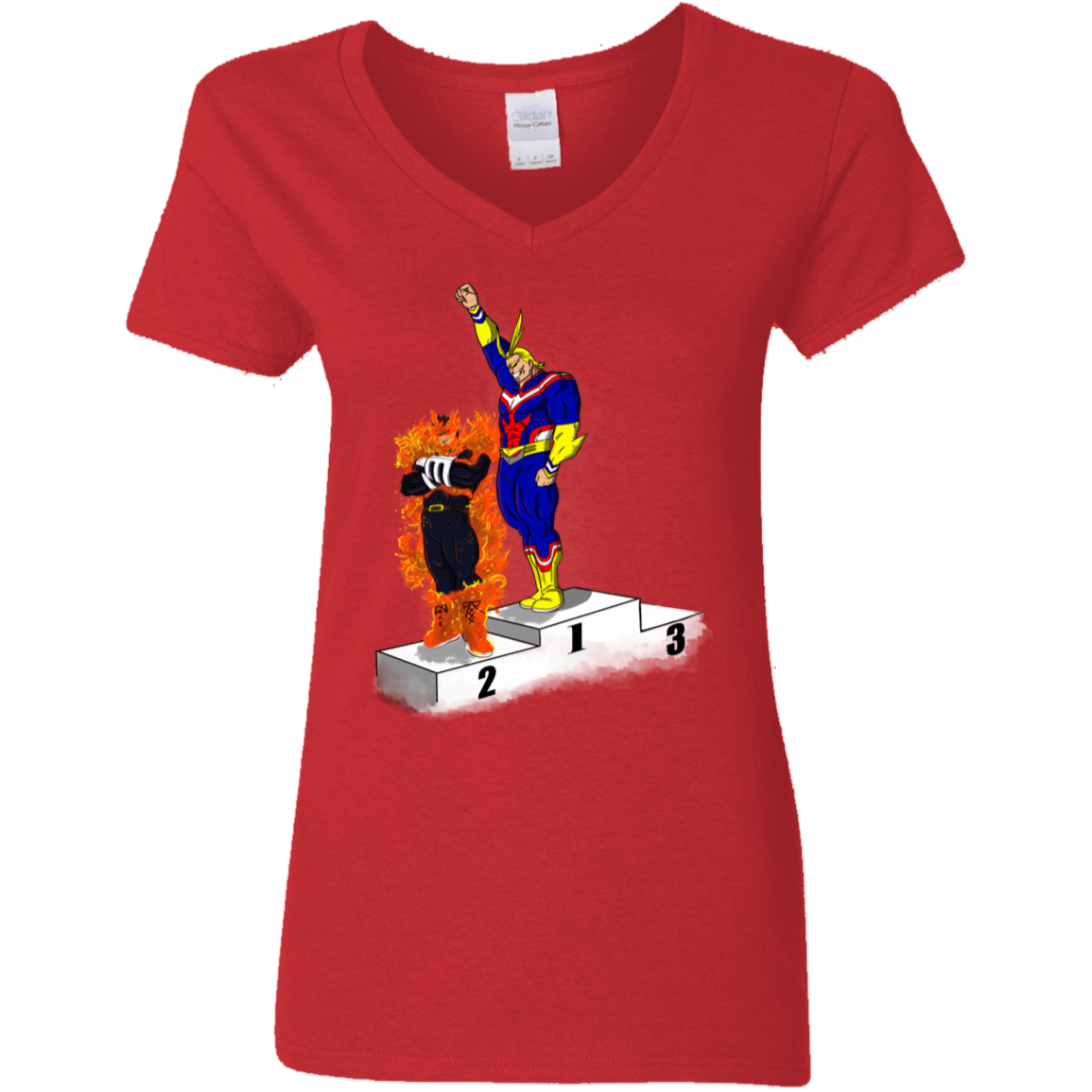 T-Shirts Red / S Number One Women's V-Neck T-Shirt
