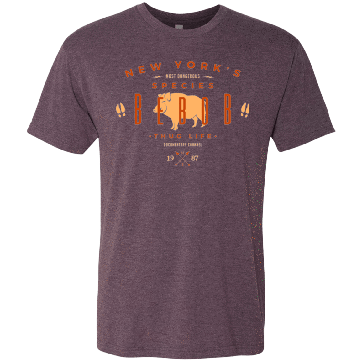 T-Shirts Vintage Purple / Small NY SPECIES - BEBOB Men's Triblend T-Shirt