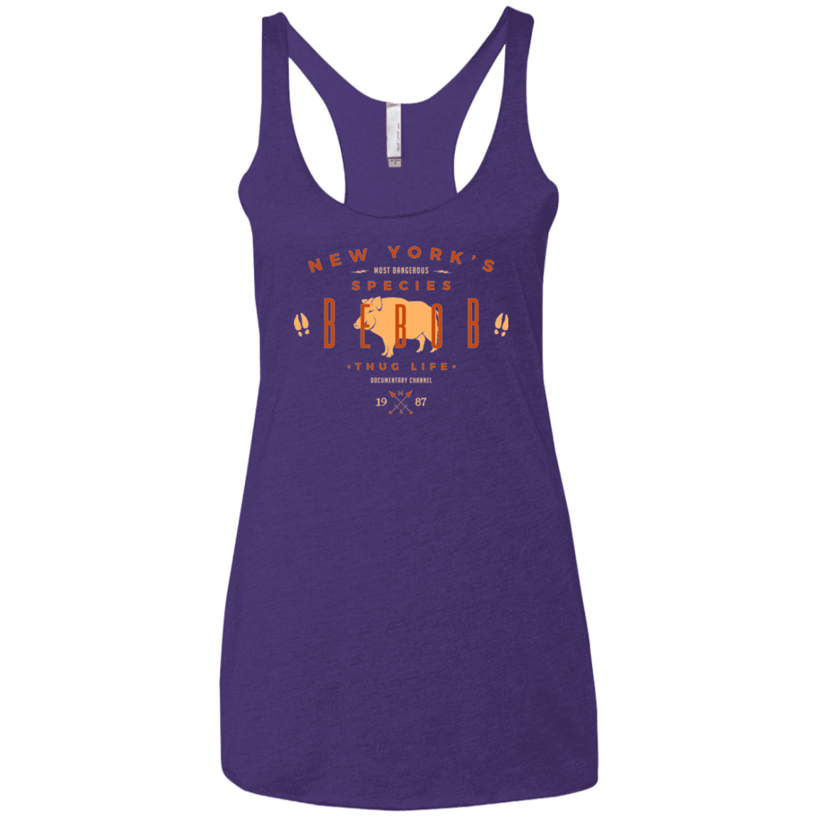 T-Shirts Purple / X-Small NY SPECIES - BEBOB Women's Triblend Racerback Tank