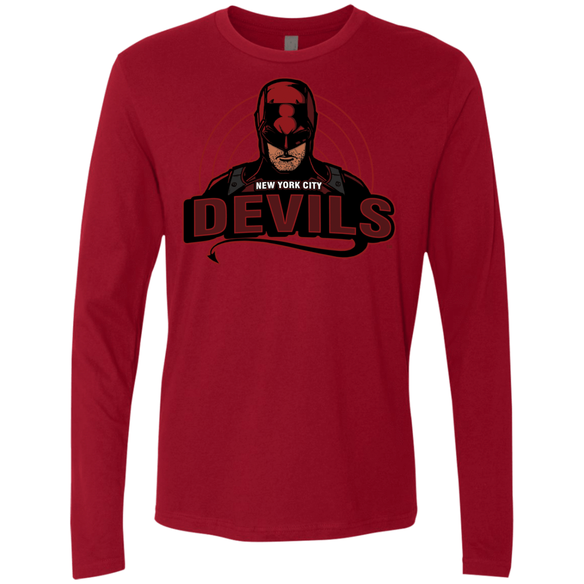T-Shirts Cardinal / S NYC Devils Men's Premium Long Sleeve
