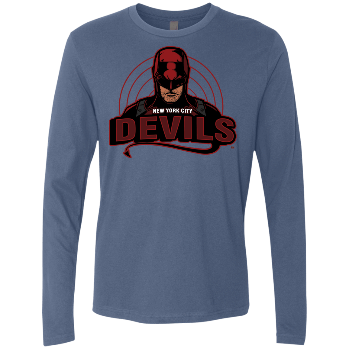 T-Shirts Indigo / S NYC Devils Men's Premium Long Sleeve