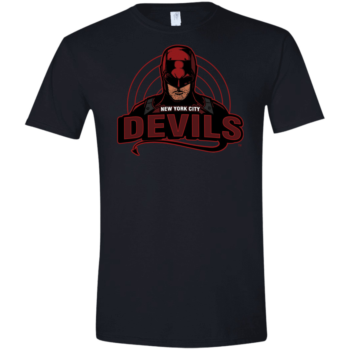 T-Shirts Black / X-Small NYC Devils Men's Semi-Fitted Softstyle