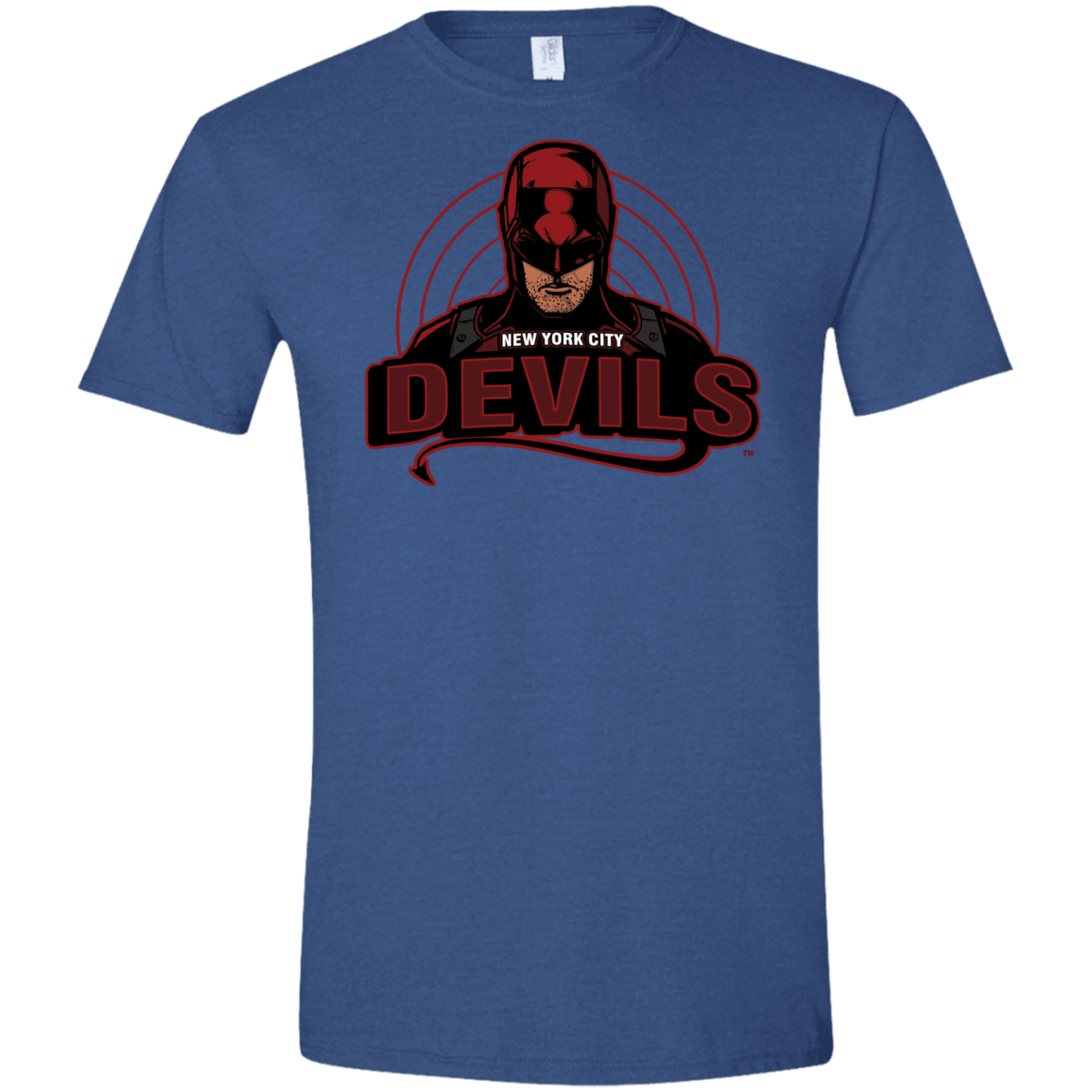 T-Shirts Heather Royal / X-Small NYC Devils Men's Semi-Fitted Softstyle