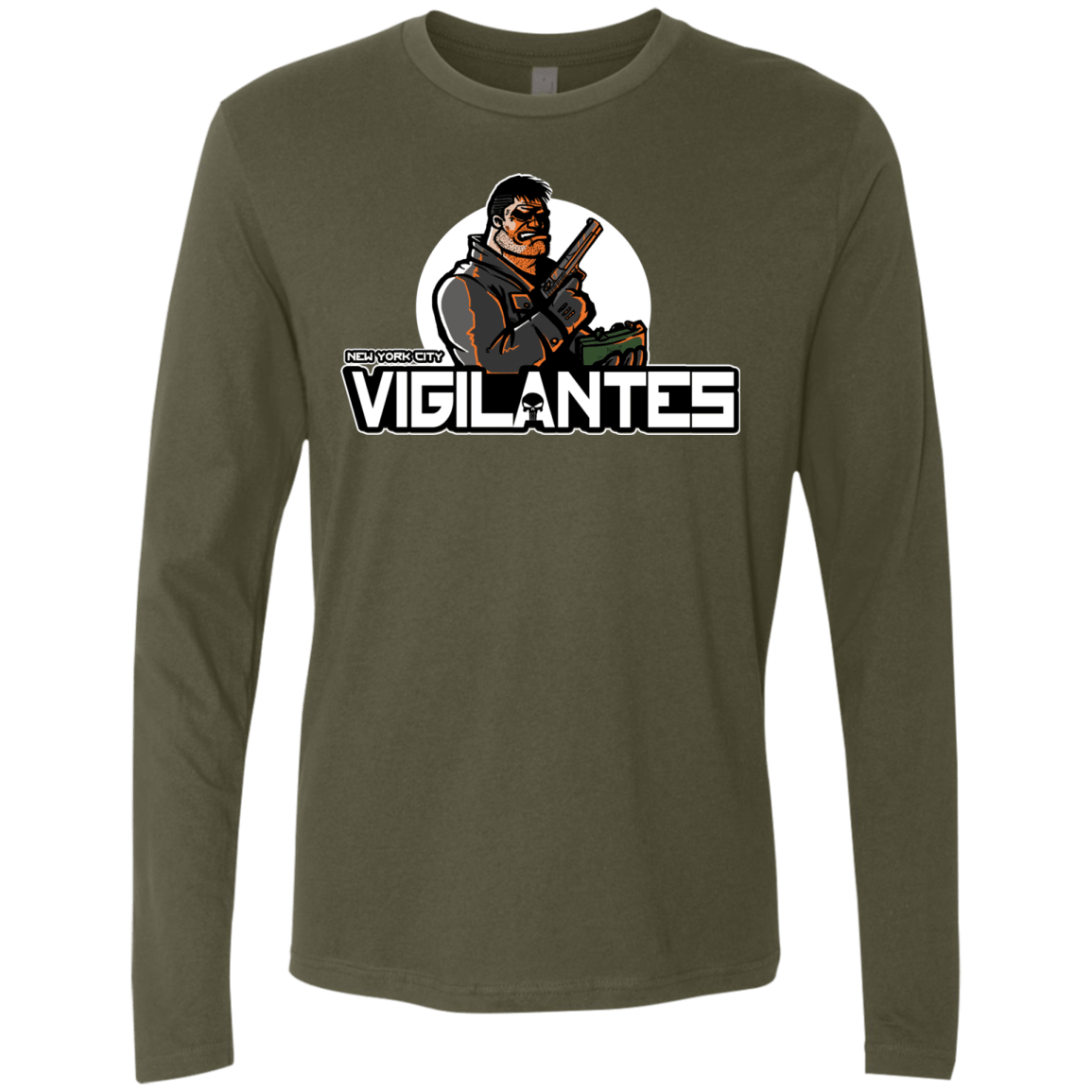 T-Shirts Military Green / Small NYC Vigilantes Men's Premium Long Sleeve