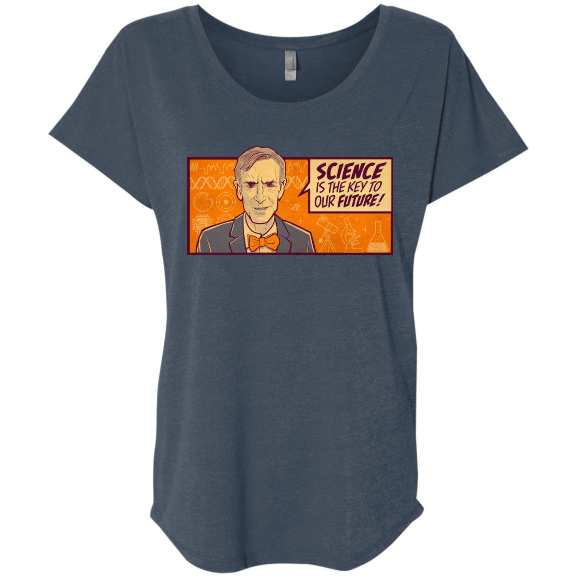 T-Shirts Indigo / X-Small NYE key future Triblend Dolman Sleeve