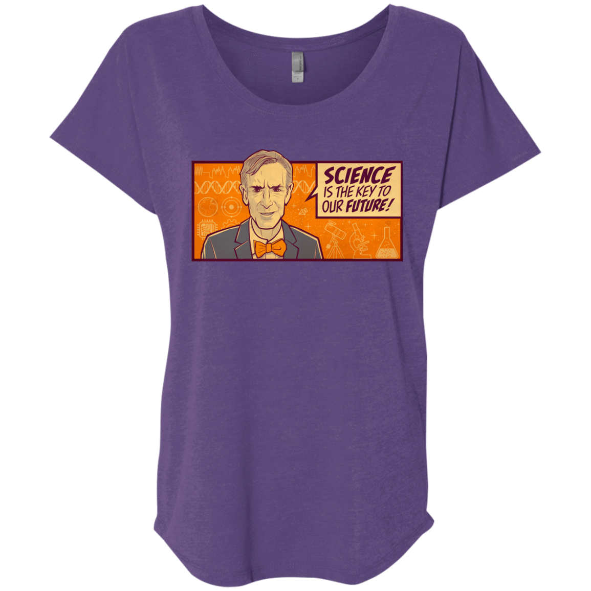 T-Shirts Purple Rush / X-Small NYE key future Triblend Dolman Sleeve