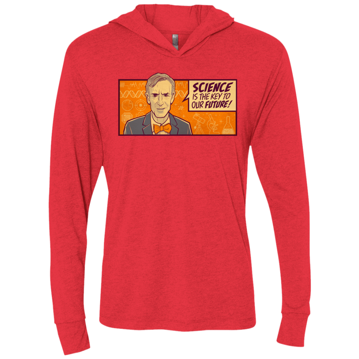 T-Shirts Vintage Red / X-Small NYE key future Triblend Long Sleeve Hoodie Tee