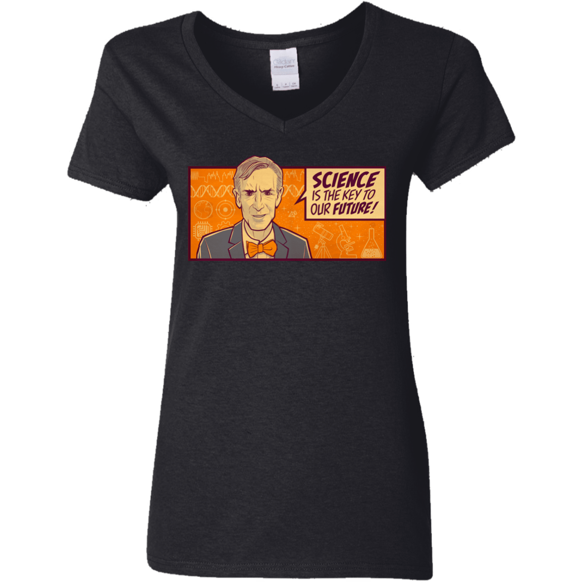 T-Shirts Black / S NYE key future Women's V-Neck T-Shirt