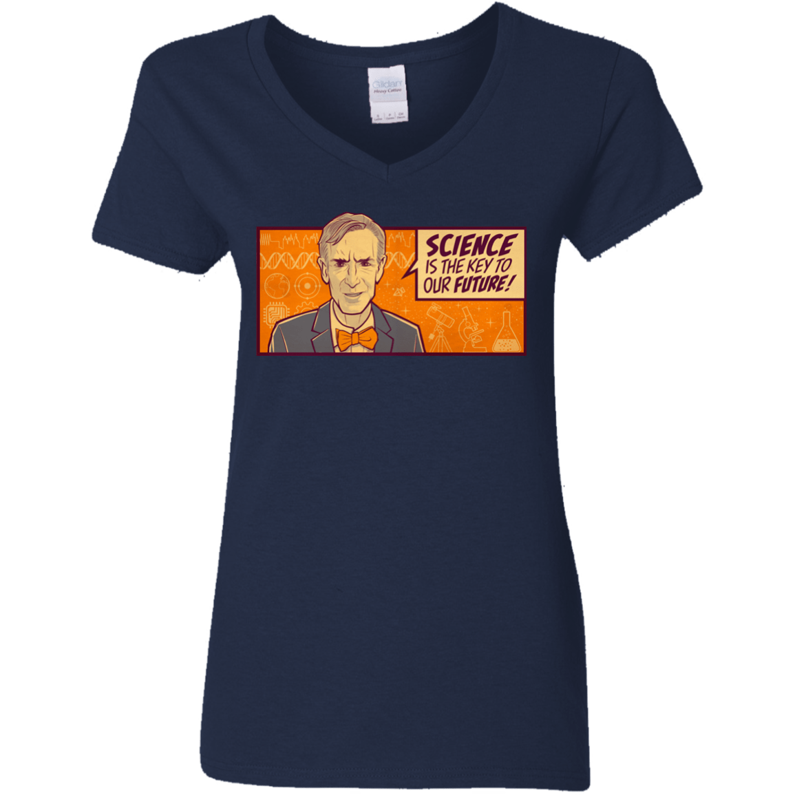 T-Shirts Navy / S NYE key future Women's V-Neck T-Shirt