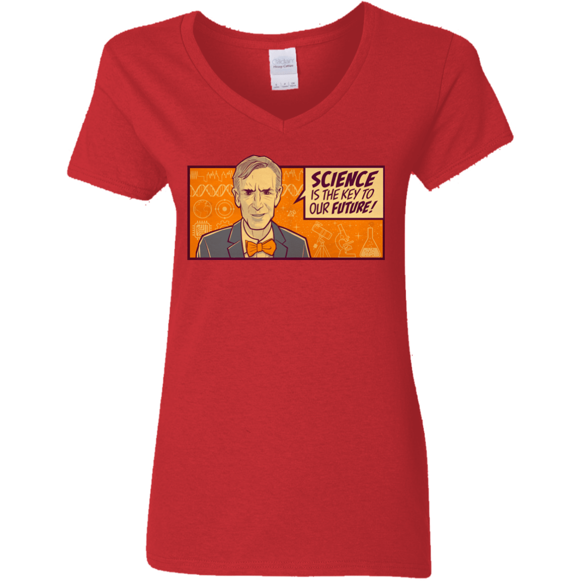 T-Shirts Red / S NYE key future Women's V-Neck T-Shirt