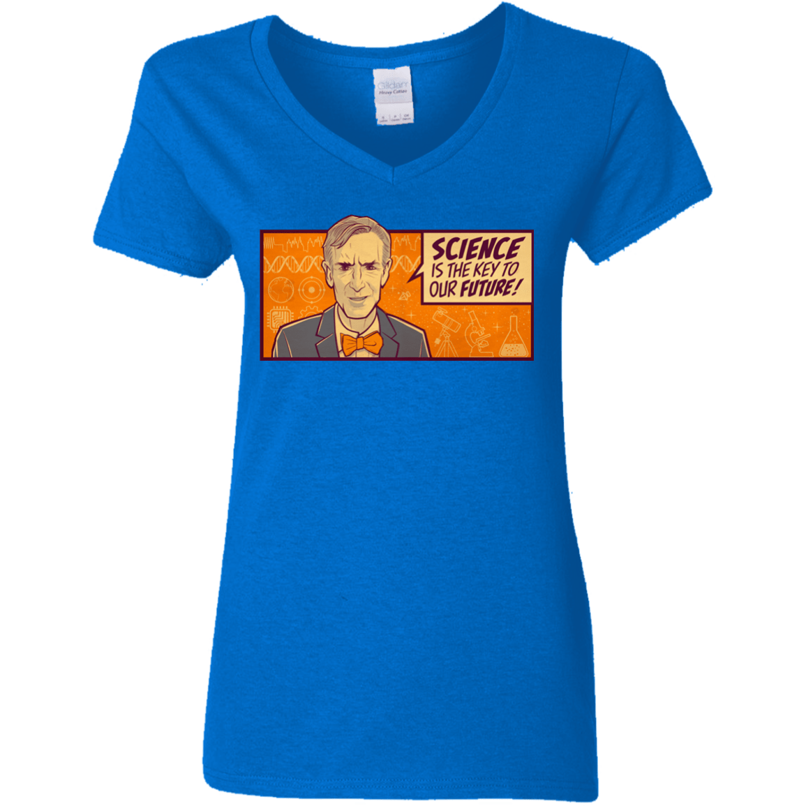 T-Shirts Royal / S NYE key future Women's V-Neck T-Shirt