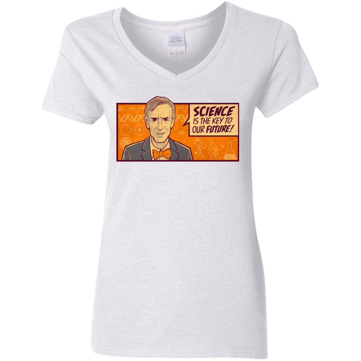 T-Shirts White / S NYE key future Women's V-Neck T-Shirt