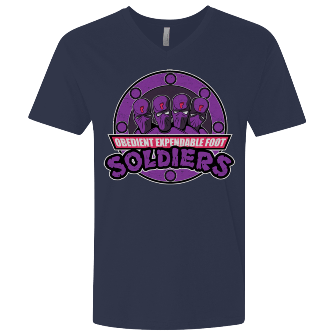 T-Shirts Midnight Navy / X-Small OBEDIENT EXPENDABLE FOOT SOLDIERS Men's Premium V-Neck