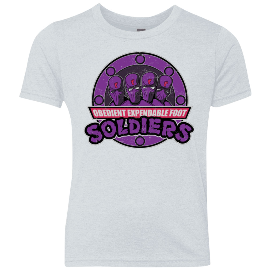 T-Shirts Heather White / YXS OBEDIENT EXPENDABLE FOOT SOLDIERS Youth Triblend T-Shirt