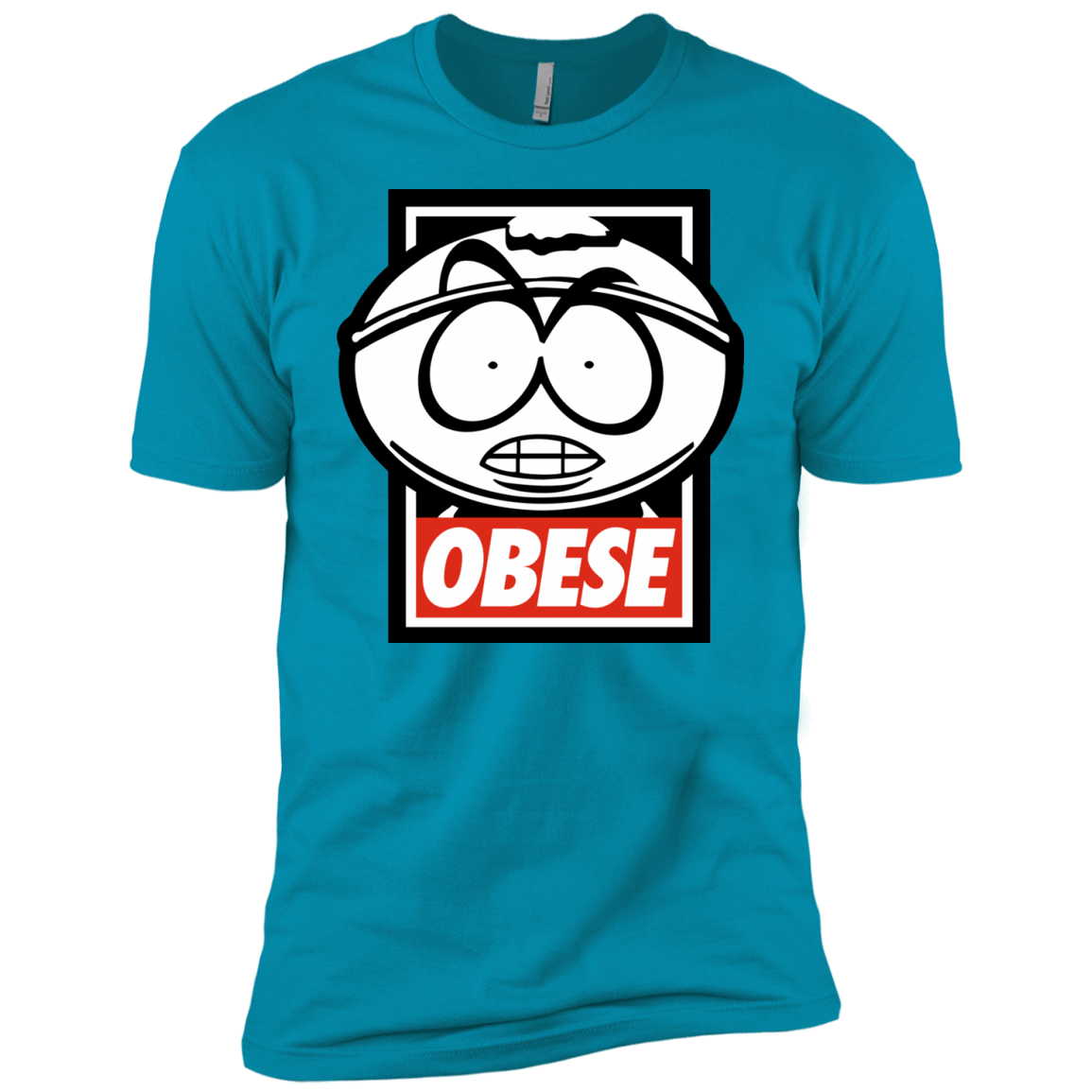 T-Shirts Turquoise / YXS Obese Boys Premium T-Shirt