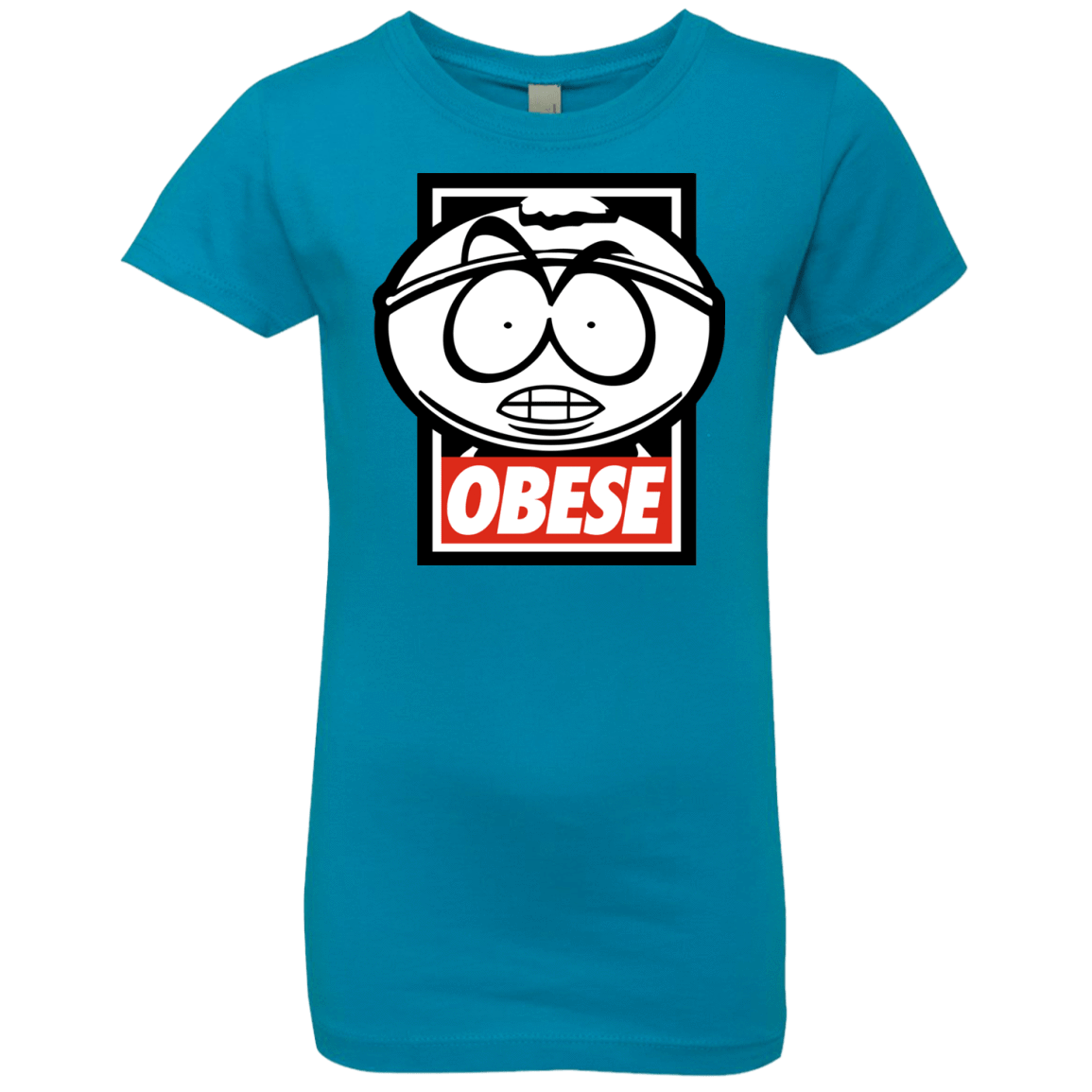 T-Shirts Turquoise / YXS Obese Girls Premium T-Shirt