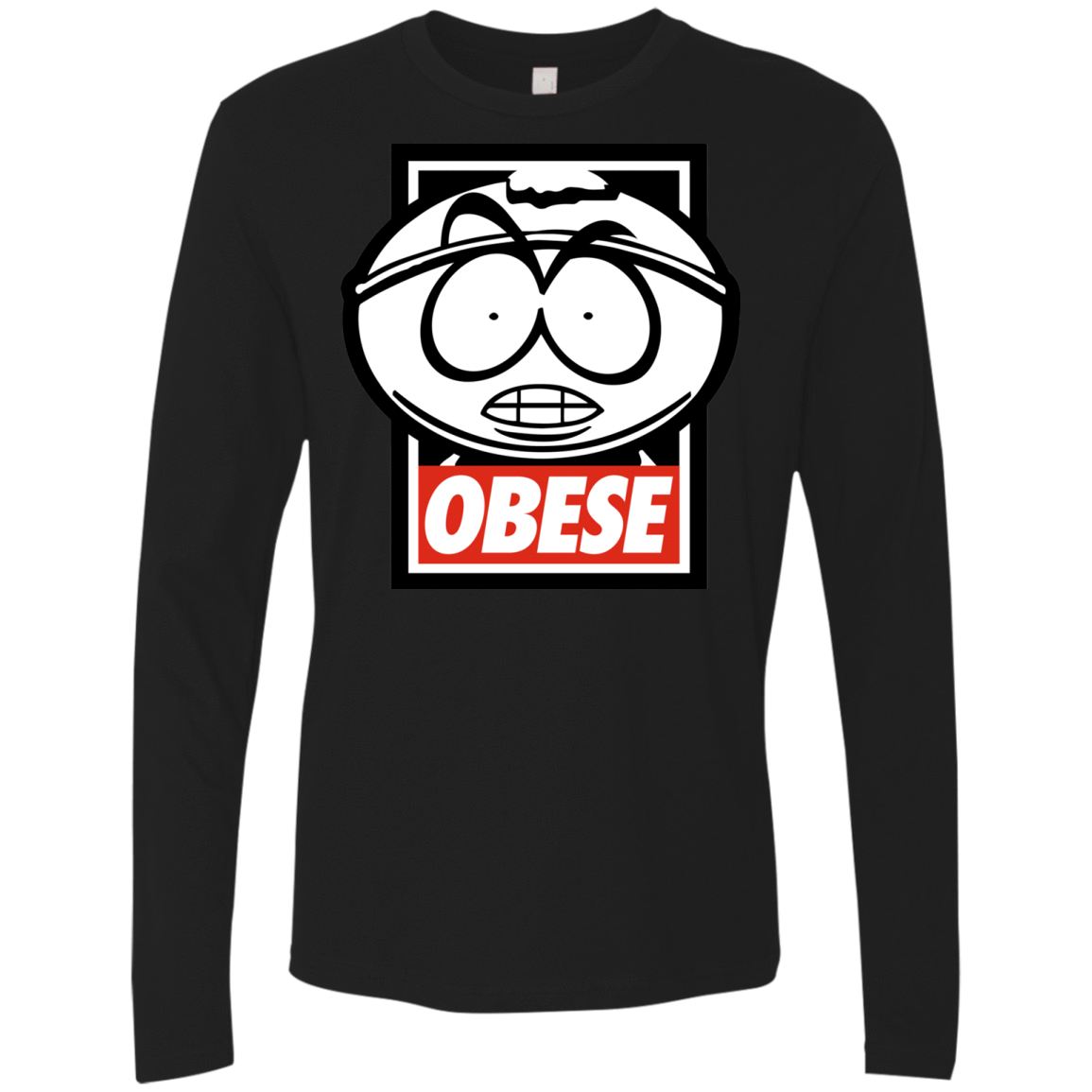 T-Shirts Black / S Obese Men's Premium Long Sleeve