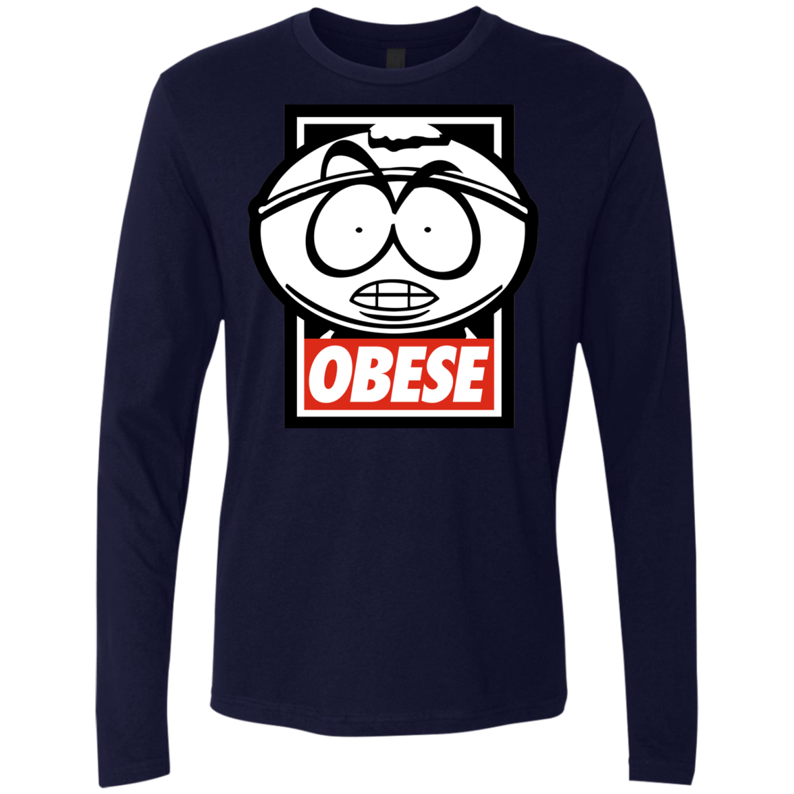 T-Shirts Midnight Navy / S Obese Men's Premium Long Sleeve