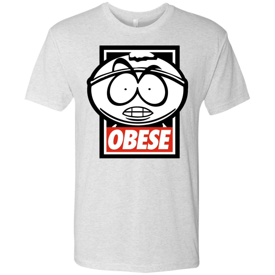 T-Shirts Heather White / S Obese Men's Triblend T-Shirt