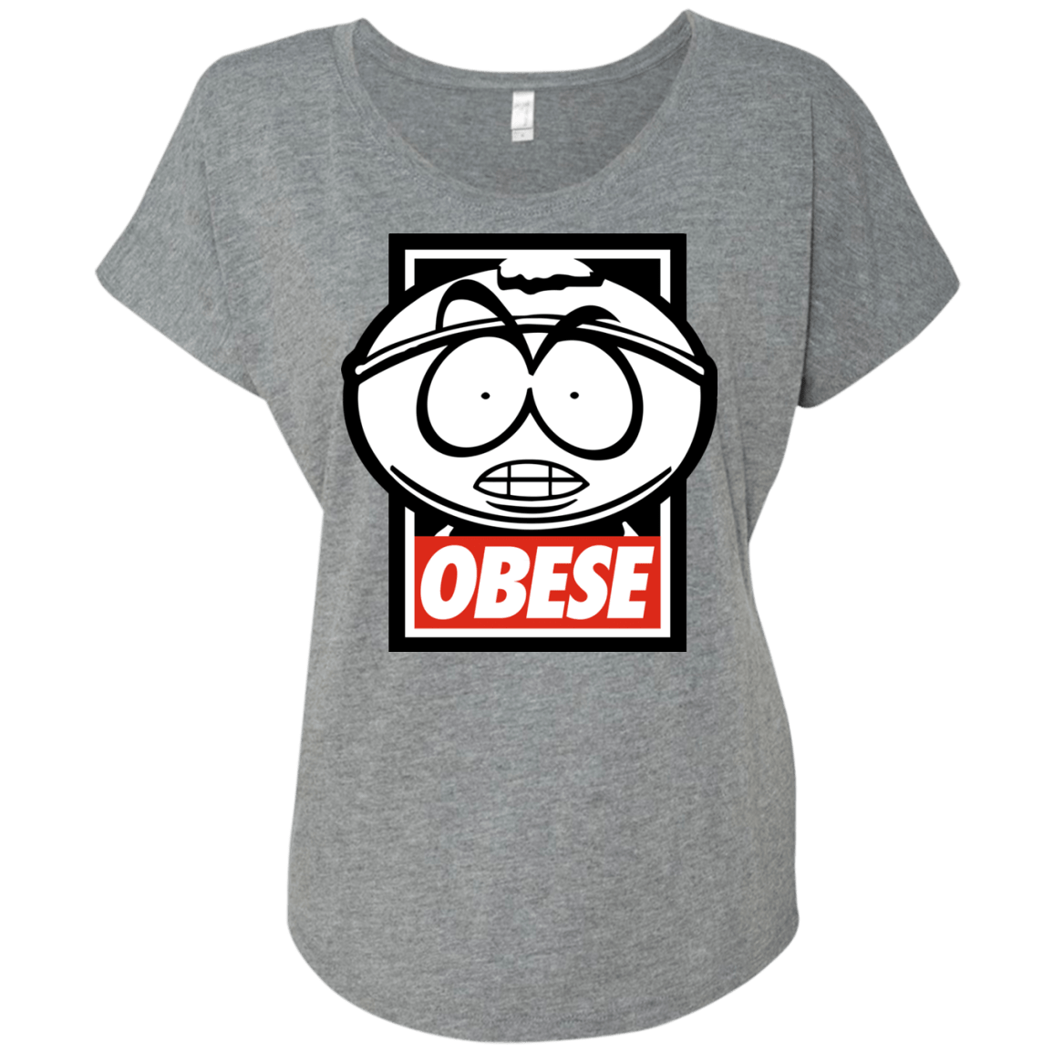 T-Shirts Premium Heather / X-Small Obese Triblend Dolman Sleeve