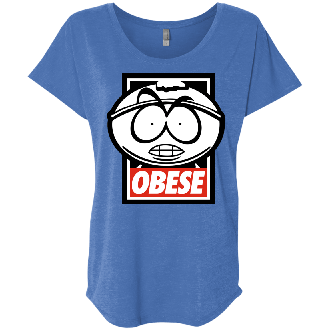 T-Shirts Vintage Royal / X-Small Obese Triblend Dolman Sleeve