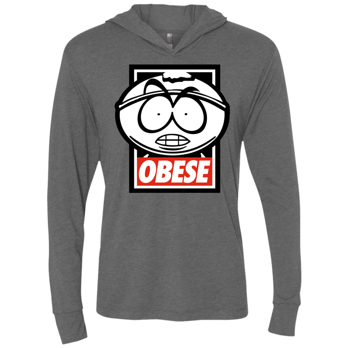 T-Shirts Premium Heather / X-Small Obese Triblend Long Sleeve Hoodie Tee