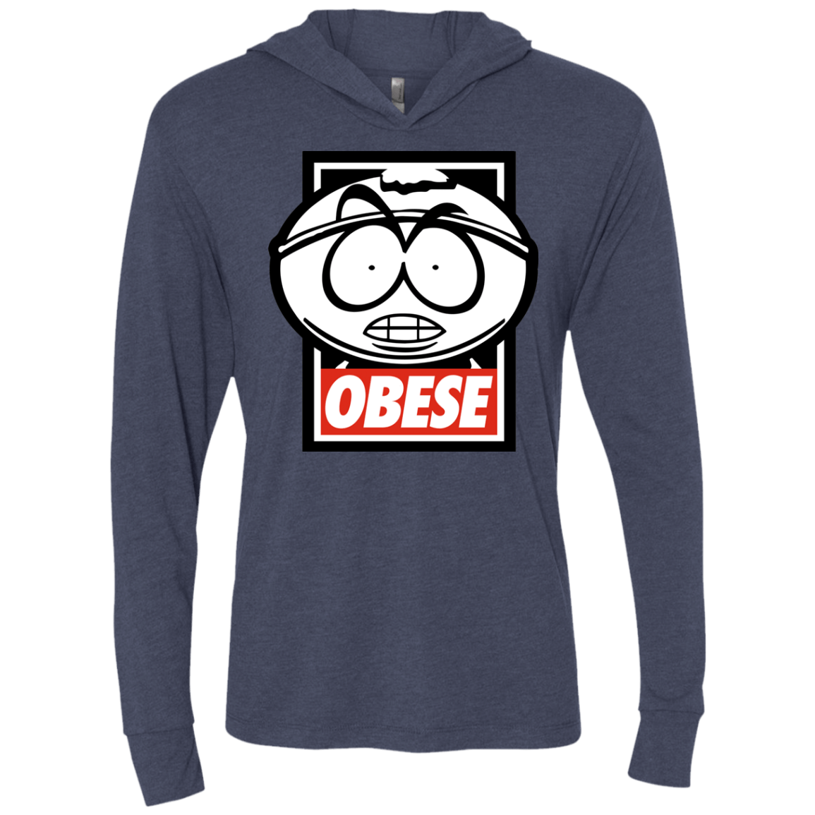 T-Shirts Vintage Navy / X-Small Obese Triblend Long Sleeve Hoodie Tee