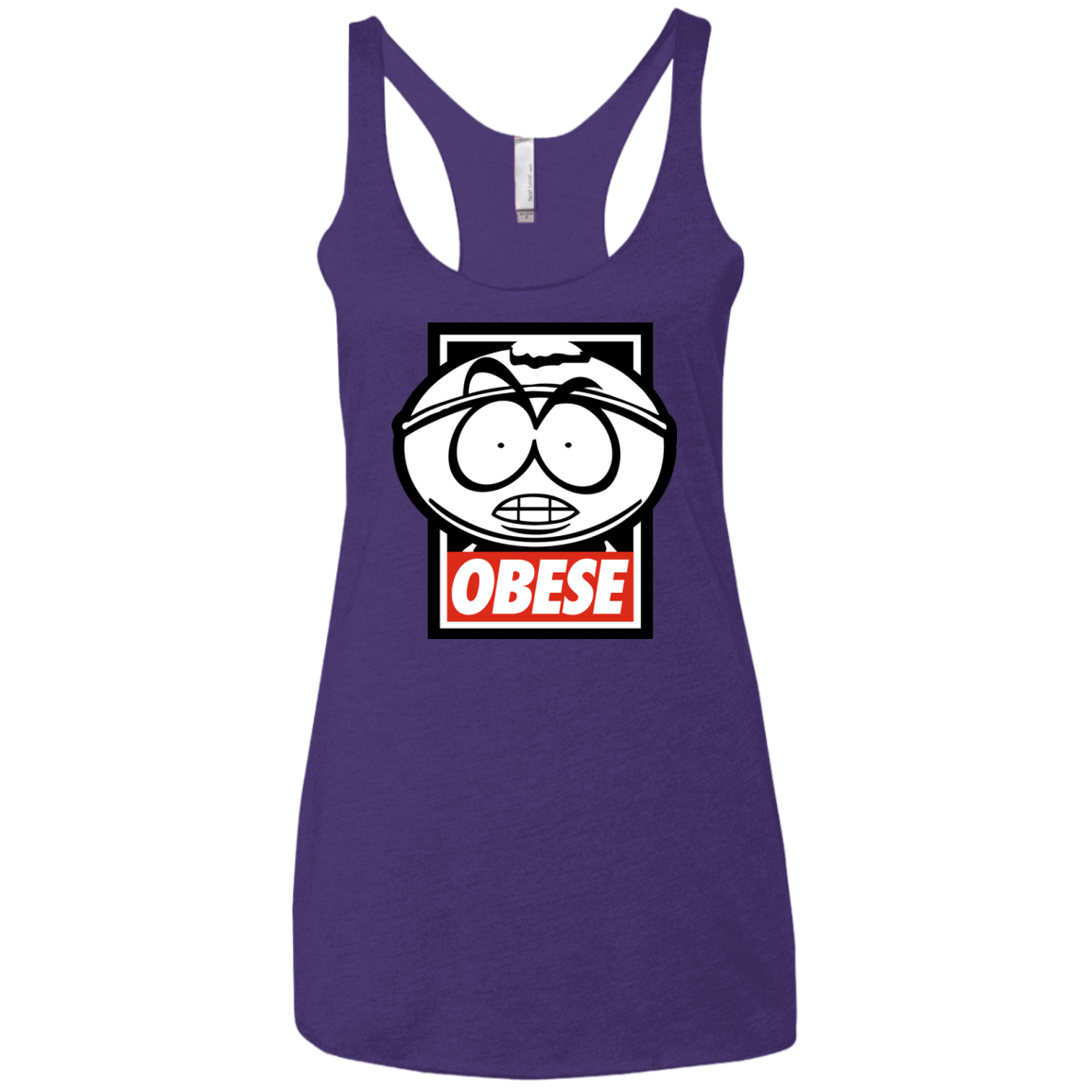 T-Shirts Purple Rush / X-Small Obese Women's Triblend Racerback Tank