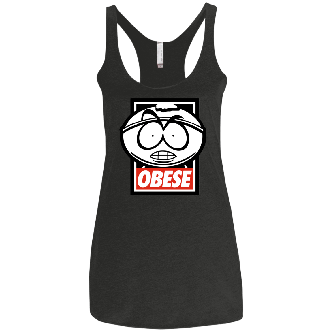 T-Shirts Vintage Black / X-Small Obese Women's Triblend Racerback Tank