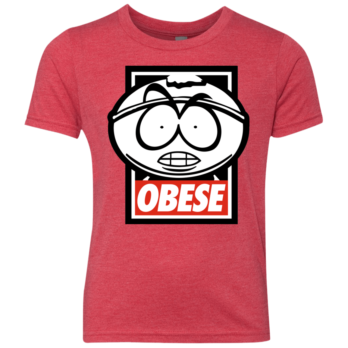 T-Shirts Vintage Red / YXS Obese Youth Triblend T-Shirt