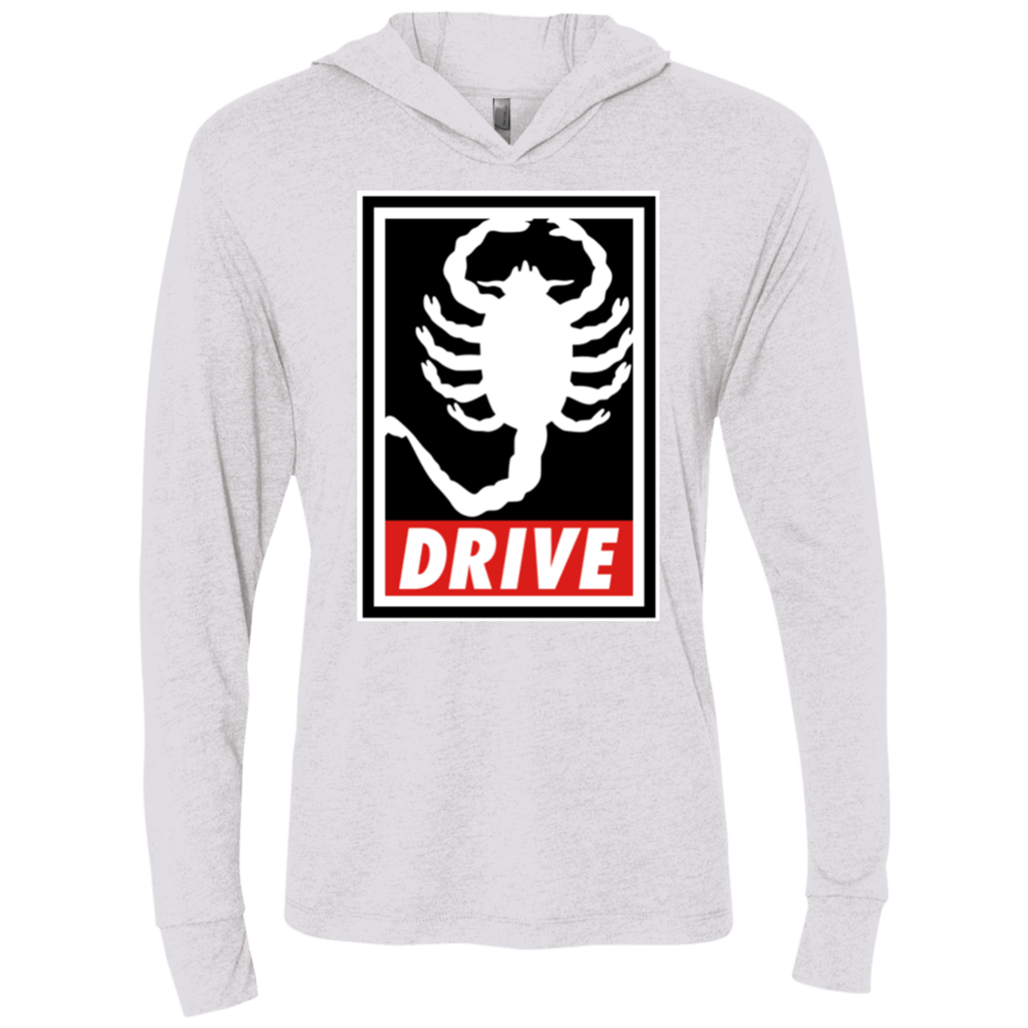 T-Shirts Heather White / X-Small Obey and drive Triblend Long Sleeve Hoodie Tee