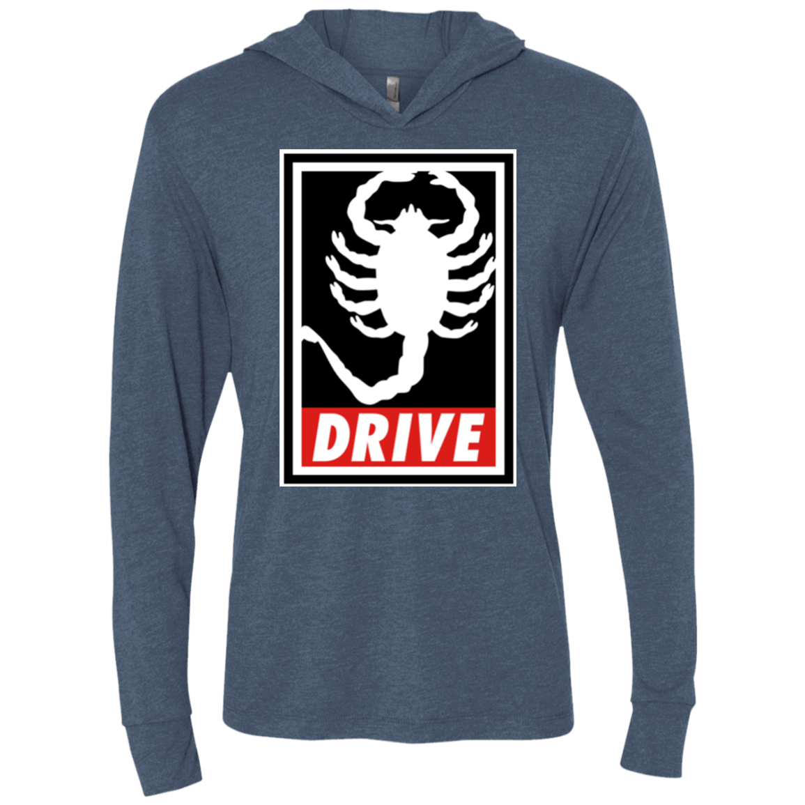 T-Shirts Indigo / X-Small Obey and drive Triblend Long Sleeve Hoodie Tee