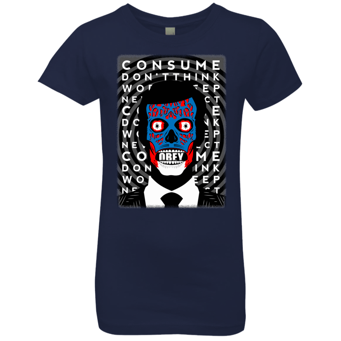 T-Shirts Midnight Navy / YXS OBEY Girls Premium T-Shirt