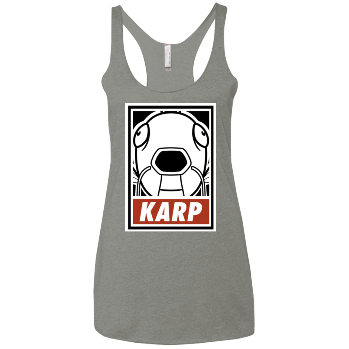 T-Shirts Venetian Grey / X-Small Obey Karp Women's Triblend Racerback Tank