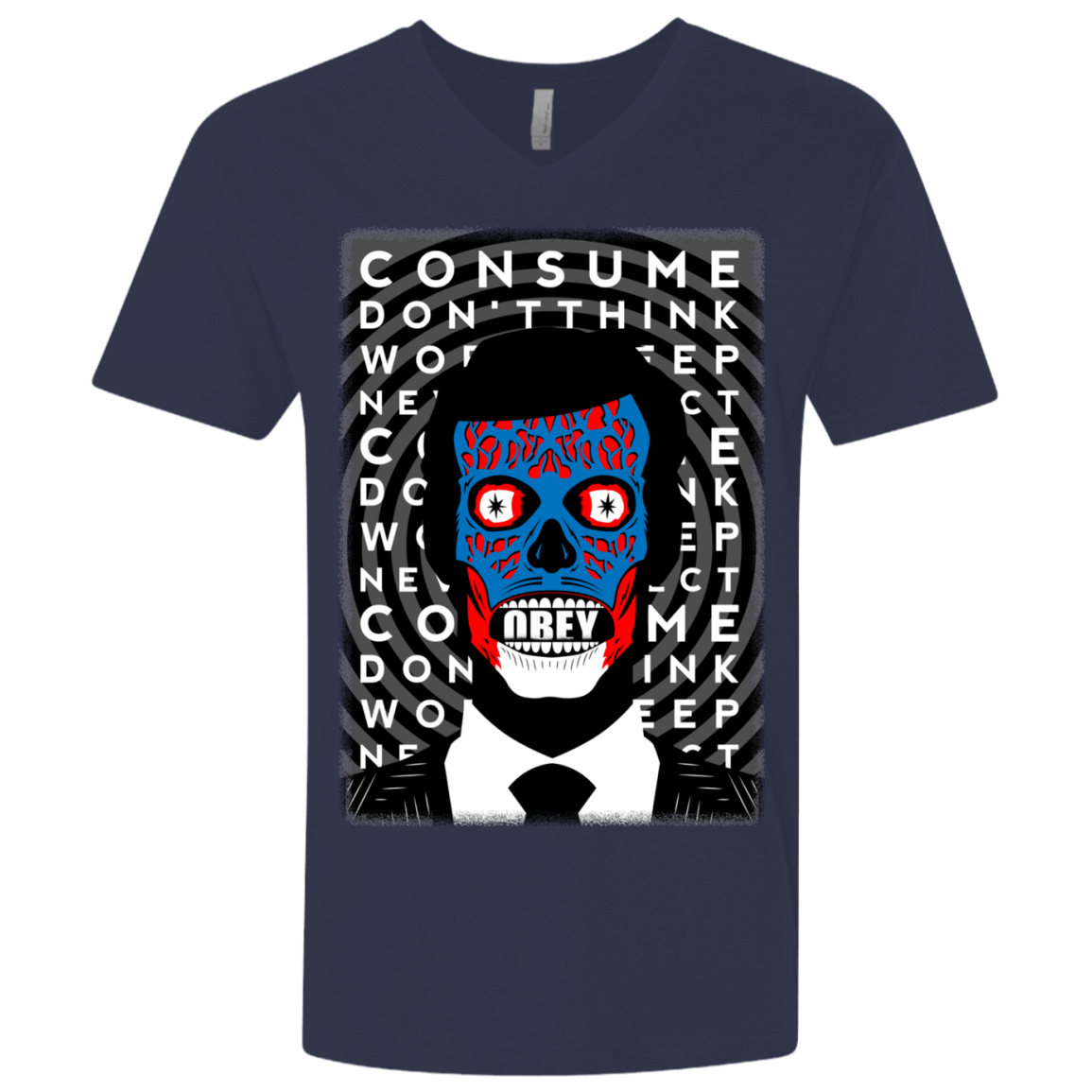 T-Shirts Midnight Navy / X-Small OBEY Men's Premium V-Neck