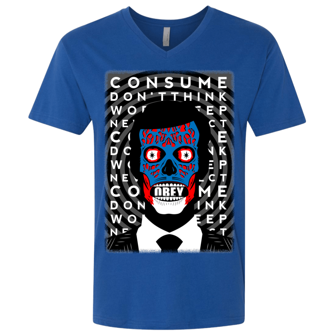 T-Shirts Royal / X-Small OBEY Men's Premium V-Neck