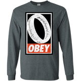 T-Shirts Dark Heather / S Obey One Ring Men's Long Sleeve T-Shirt