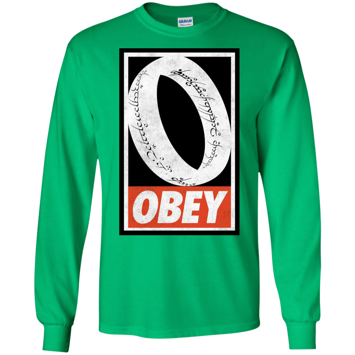T-Shirts Irish Green / S Obey One Ring Men's Long Sleeve T-Shirt