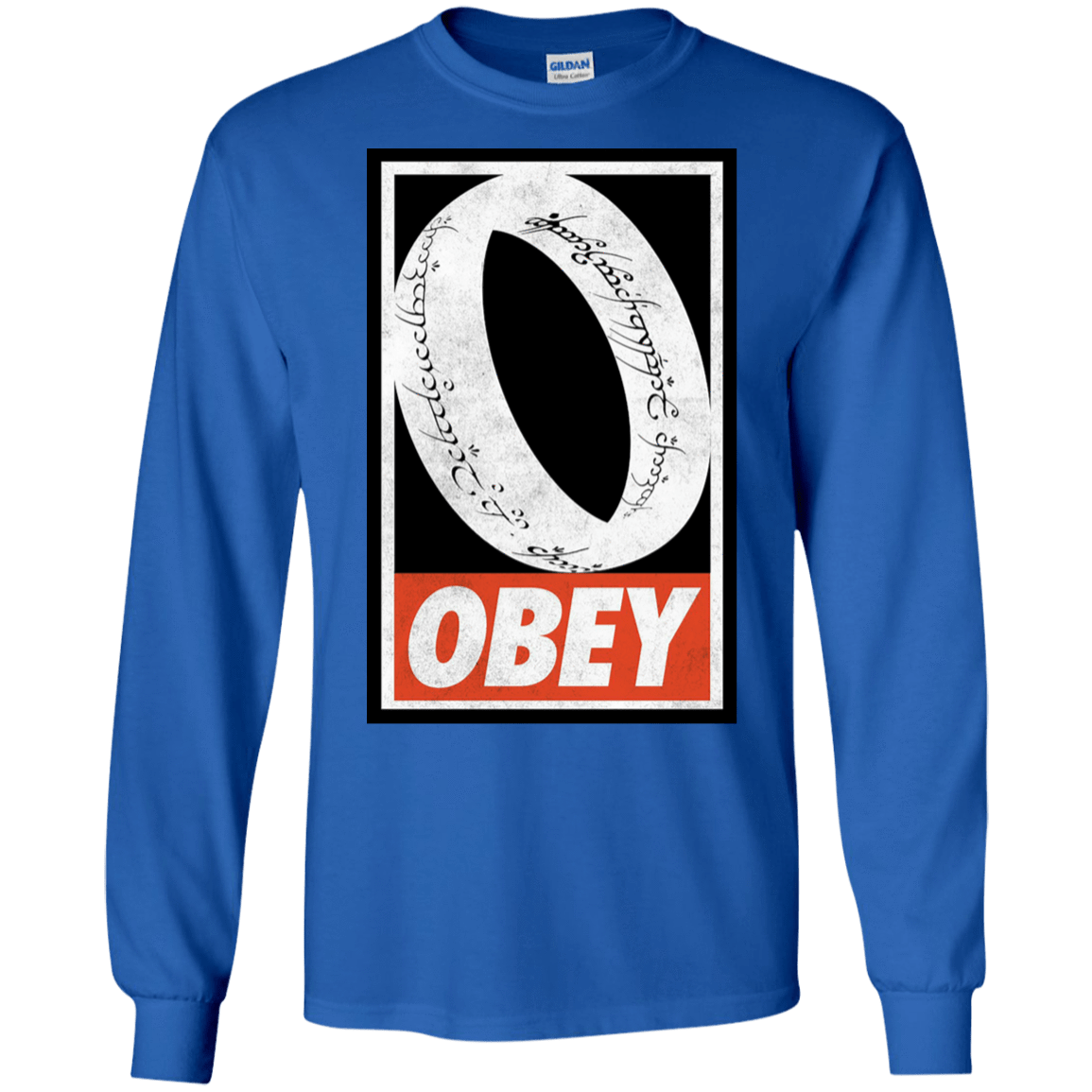 T-Shirts Royal / S Obey One Ring Men's Long Sleeve T-Shirt