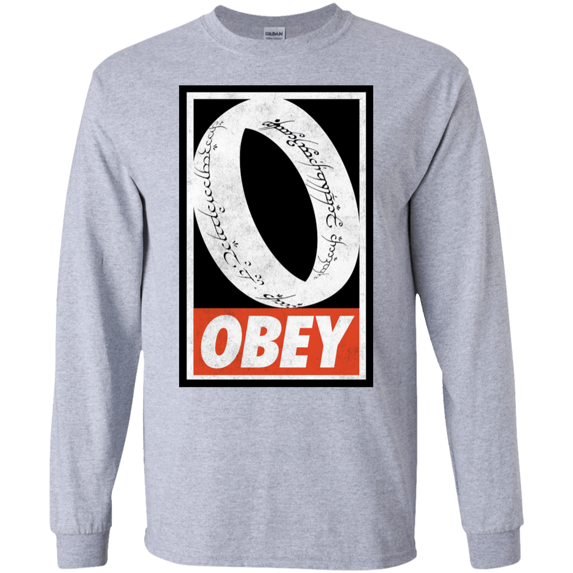 T-Shirts Sport Grey / S Obey One Ring Men's Long Sleeve T-Shirt