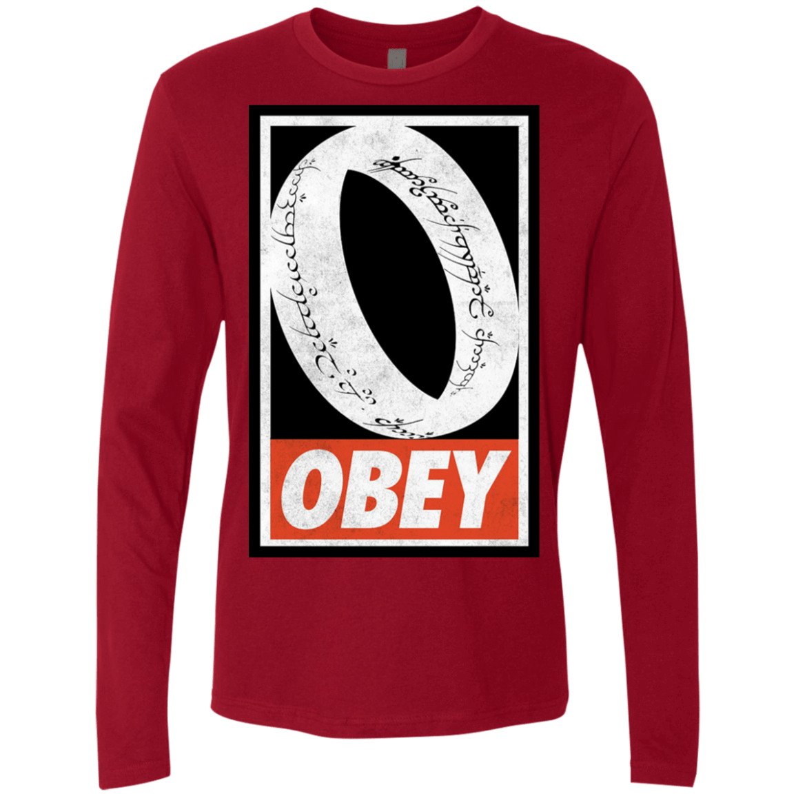 T-Shirts Cardinal / S Obey One Ring Men's Premium Long Sleeve