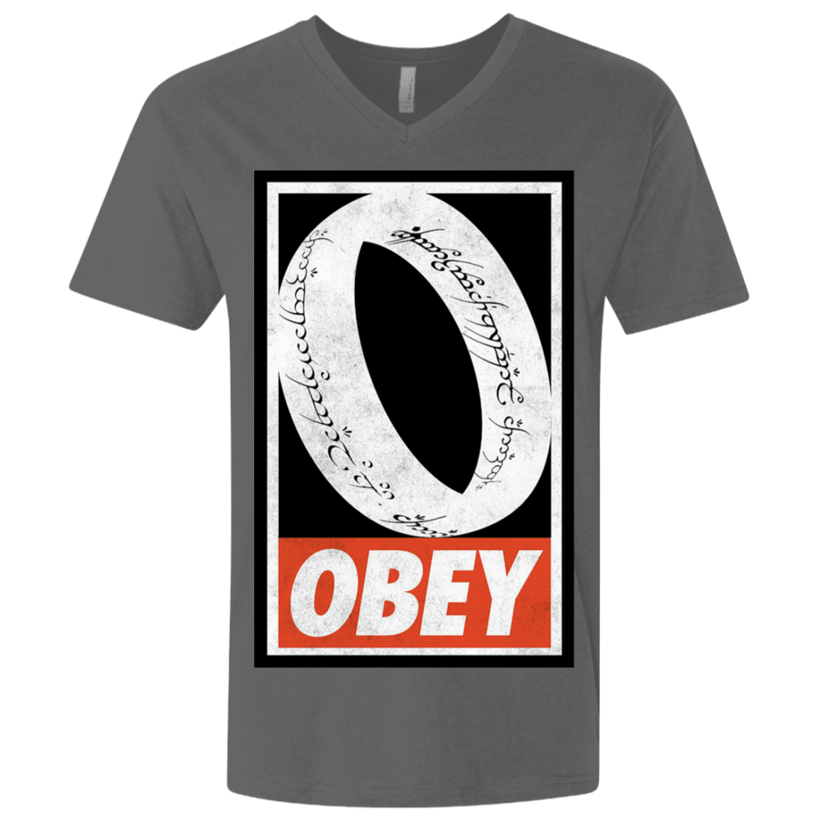 T-Shirts Heavy Metal / X-Small Obey One Ring Men's Premium V-Neck