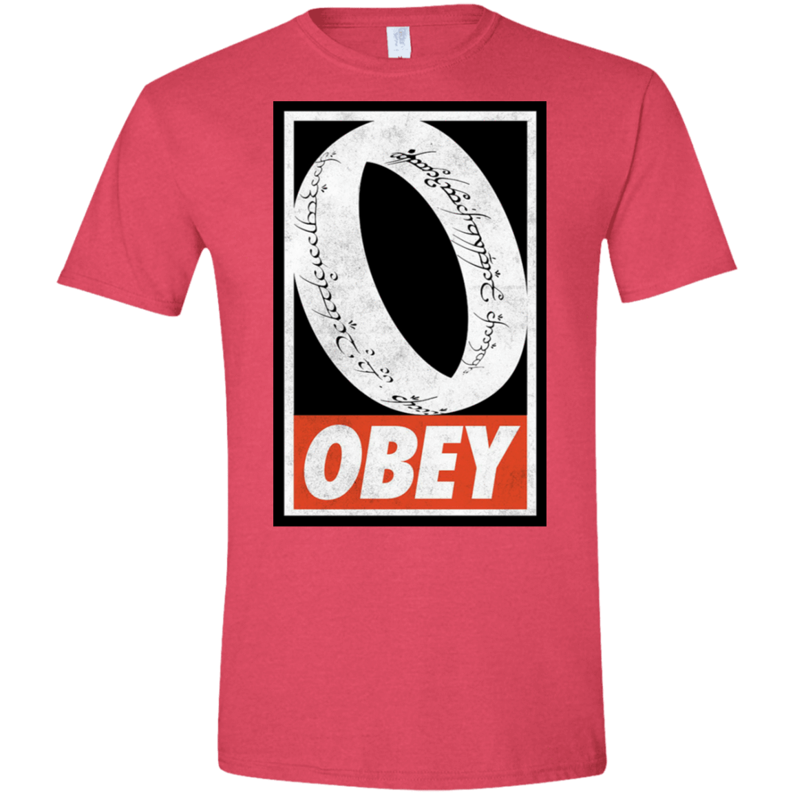 T-Shirts Heather Red / S Obey One Ring Men's Semi-Fitted Softstyle