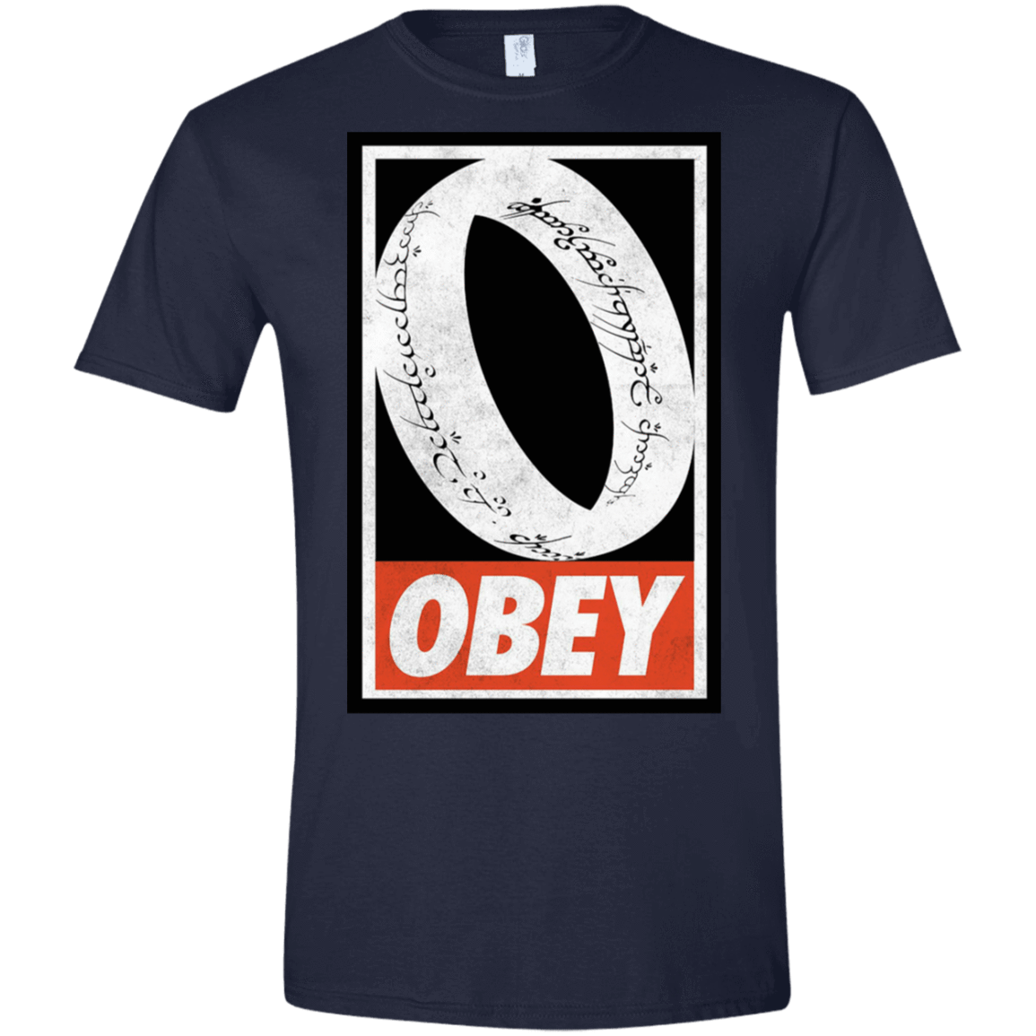 T-Shirts Navy / X-Small Obey One Ring Men's Semi-Fitted Softstyle