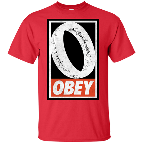 T-Shirts Red / S Obey One Ring T-Shirt