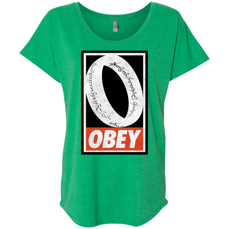 T-Shirts Envy / X-Small Obey One Ring Triblend Dolman Sleeve