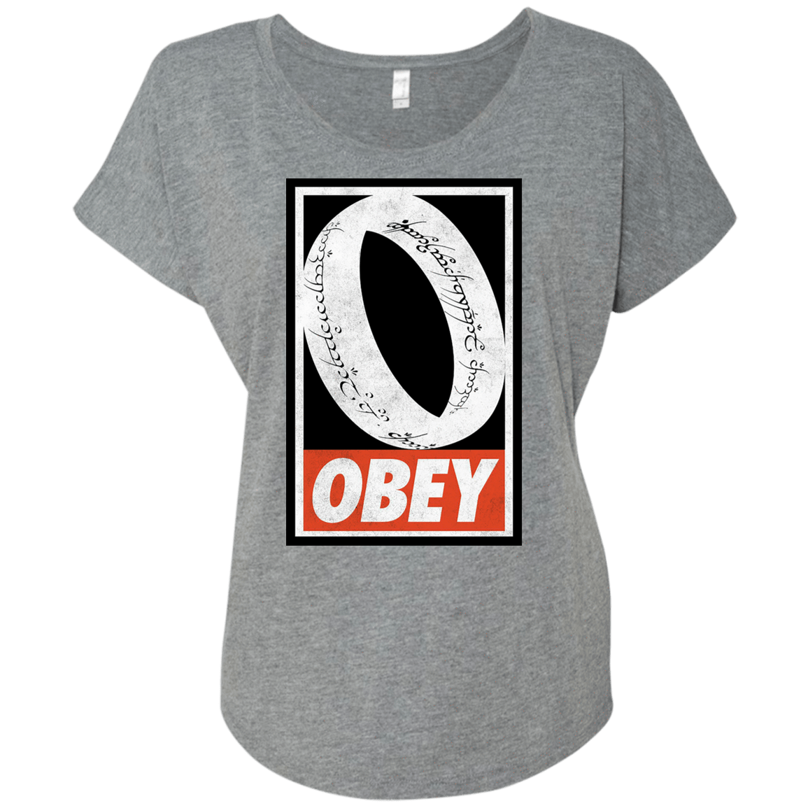 T-Shirts Premium Heather / X-Small Obey One Ring Triblend Dolman Sleeve