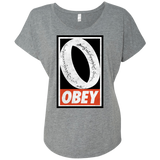 T-Shirts Premium Heather / X-Small Obey One Ring Triblend Dolman Sleeve