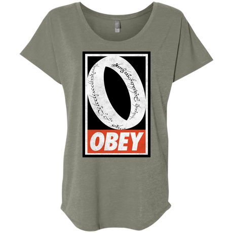 T-Shirts Venetian Grey / X-Small Obey One Ring Triblend Dolman Sleeve